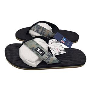 Pelagic Offshore Army Camo Black Sandals Flip Flops Size 10 NWT New